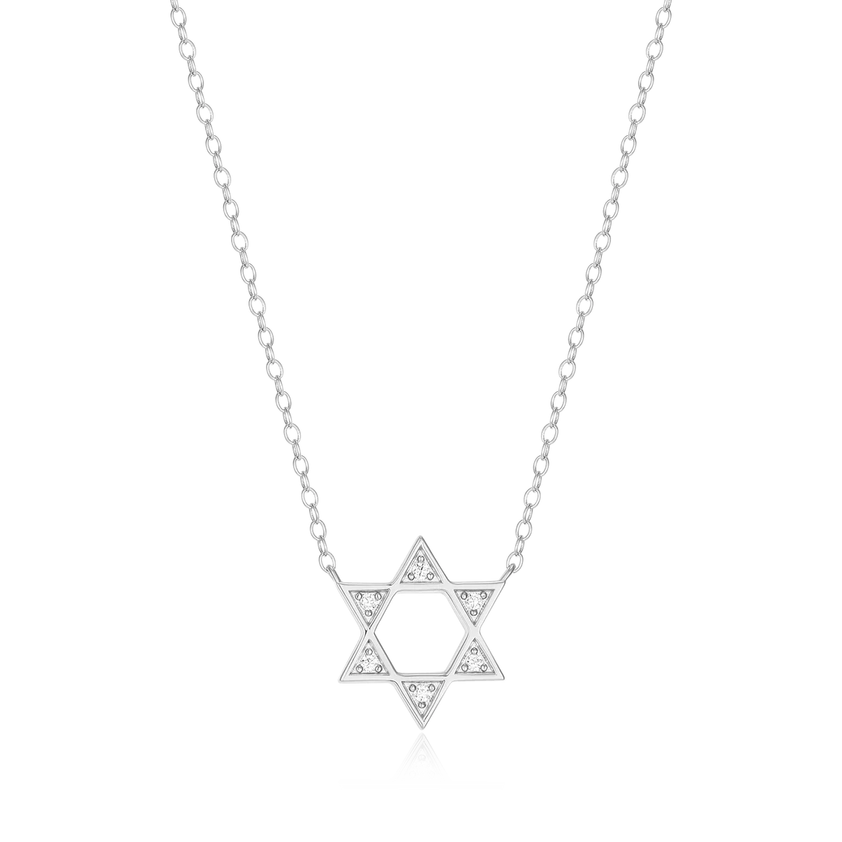 Diamond Star of David Necklace