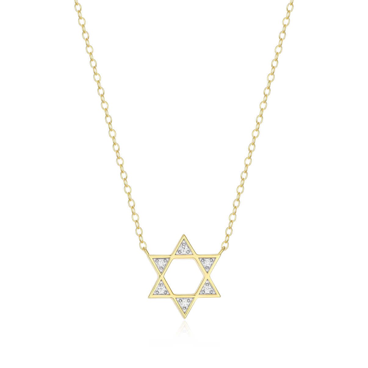 Diamond Star of David Necklace