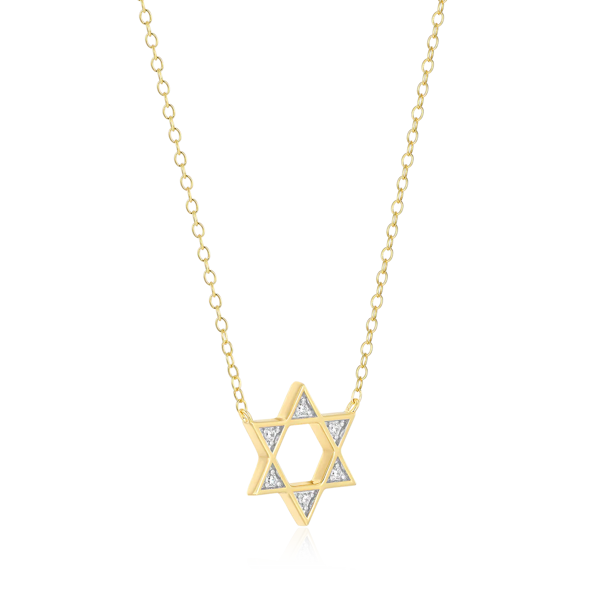 Diamond Star of David Necklace