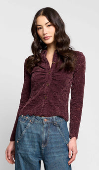 TESSA STRETCH LACE BUTTONDOWN