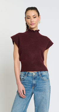 KATE RUFFLED COLLAR DOLMAN SWEATER