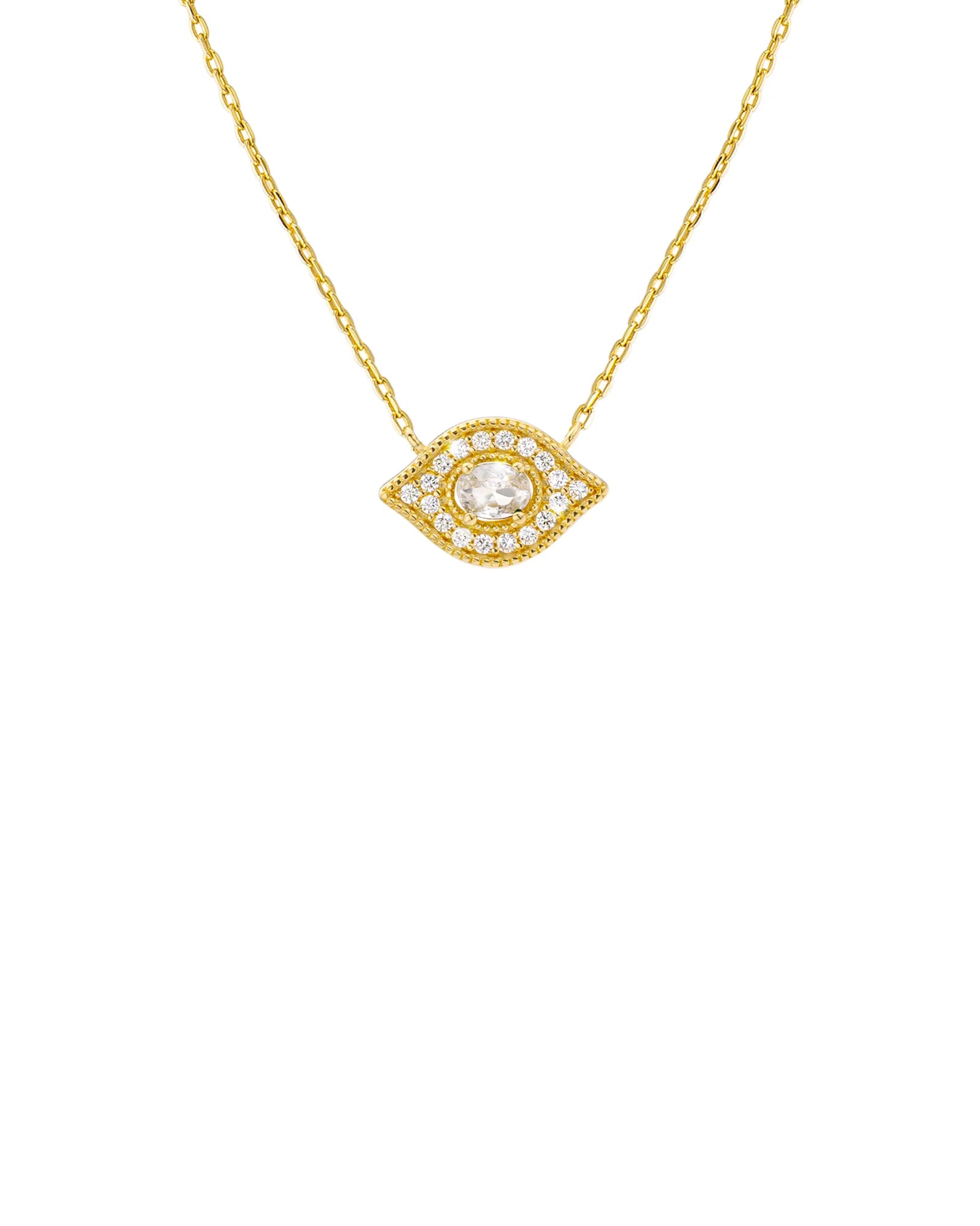White Majestic Eye Necklace