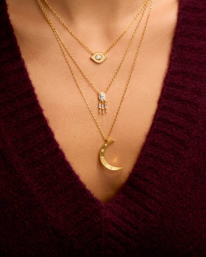 White Majestic Eye Necklace