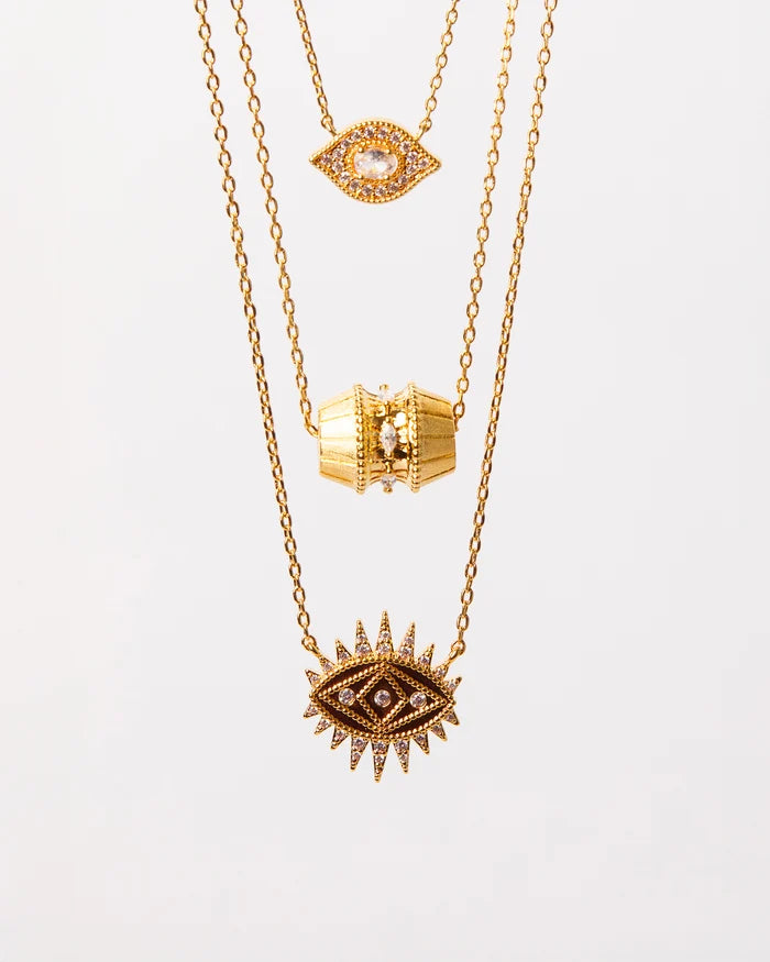White Majestic Eye Necklace