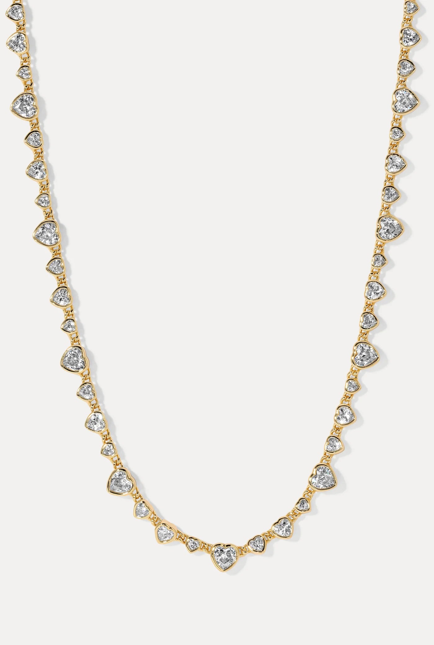 Cora Bezel Hearts Tennis Necklace