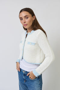 CELESTE TUCK STITCH CARDIGAN