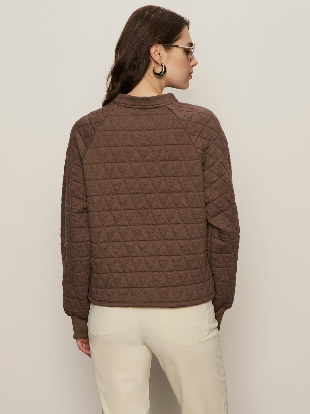 Morel Quilted Pullover