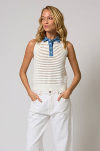COEN DENIM COLLAR POLO