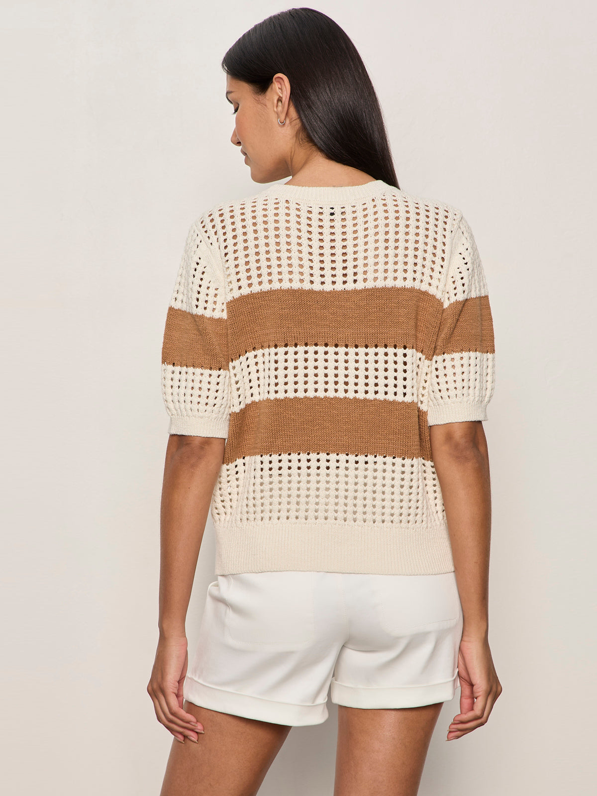 BEACHSIDE OPENWORK TEE