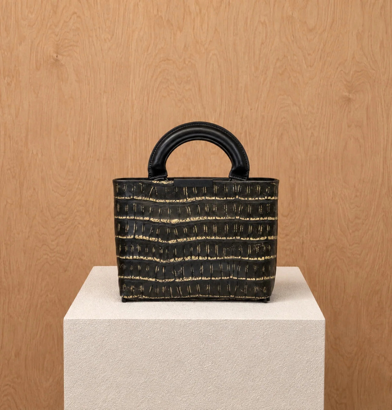 Chelsea Square Bag - Noir Croco