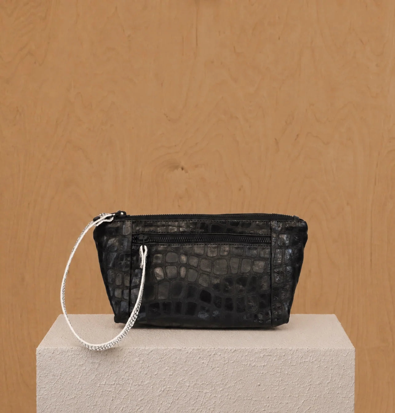 Lorrie Crossbody Clutch - Black Mosaic Cobra