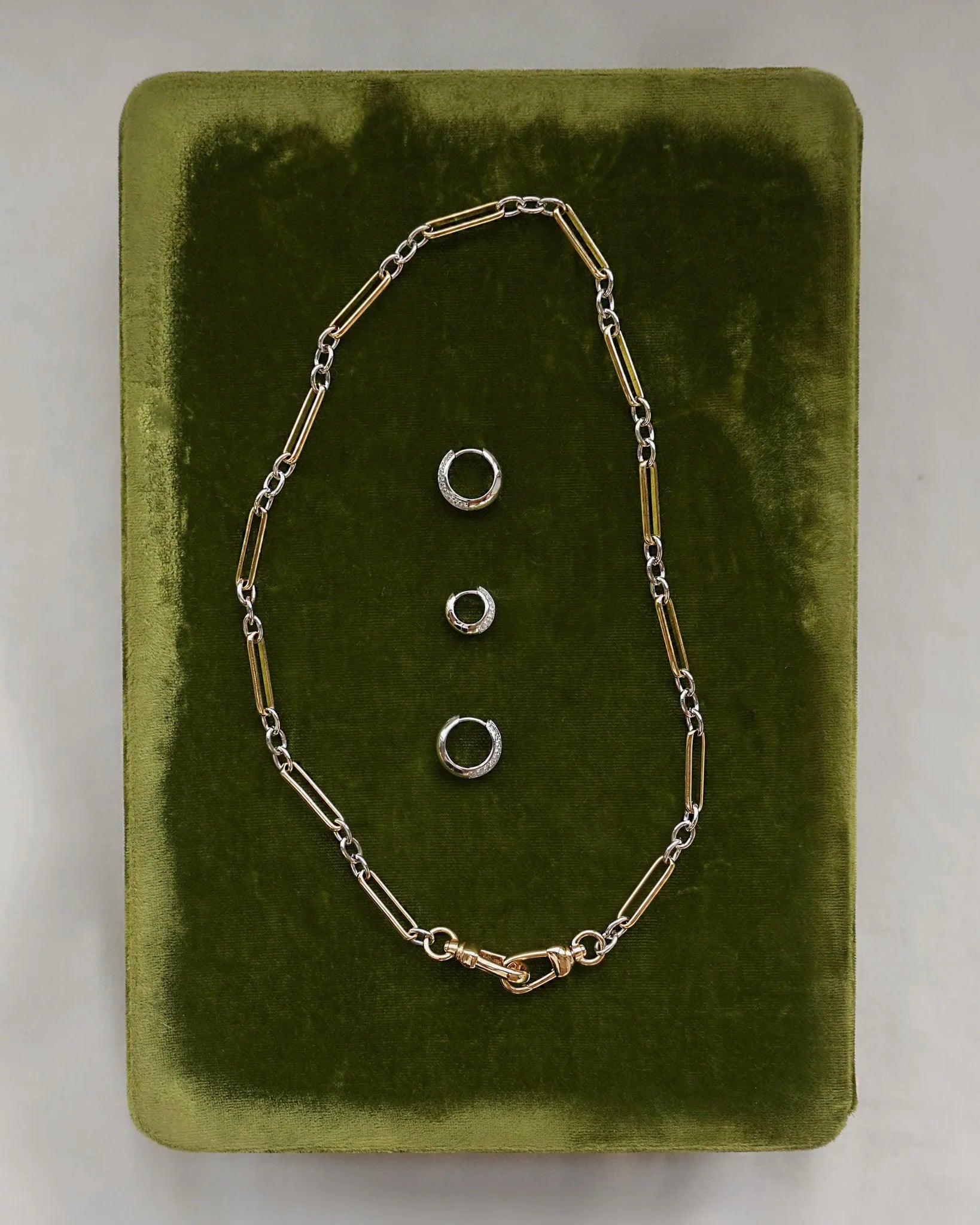 Mixed Metal Liam Watch Chain Necklace