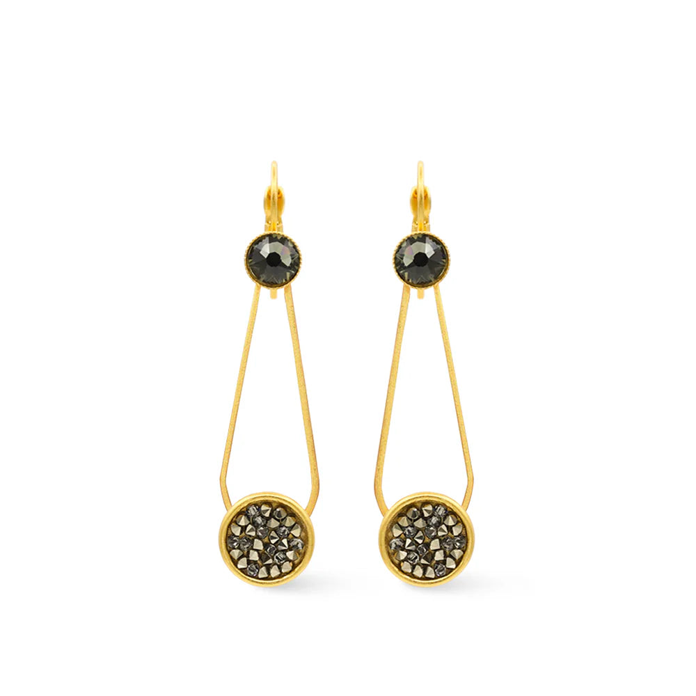 Crystal Rock Drop Earring