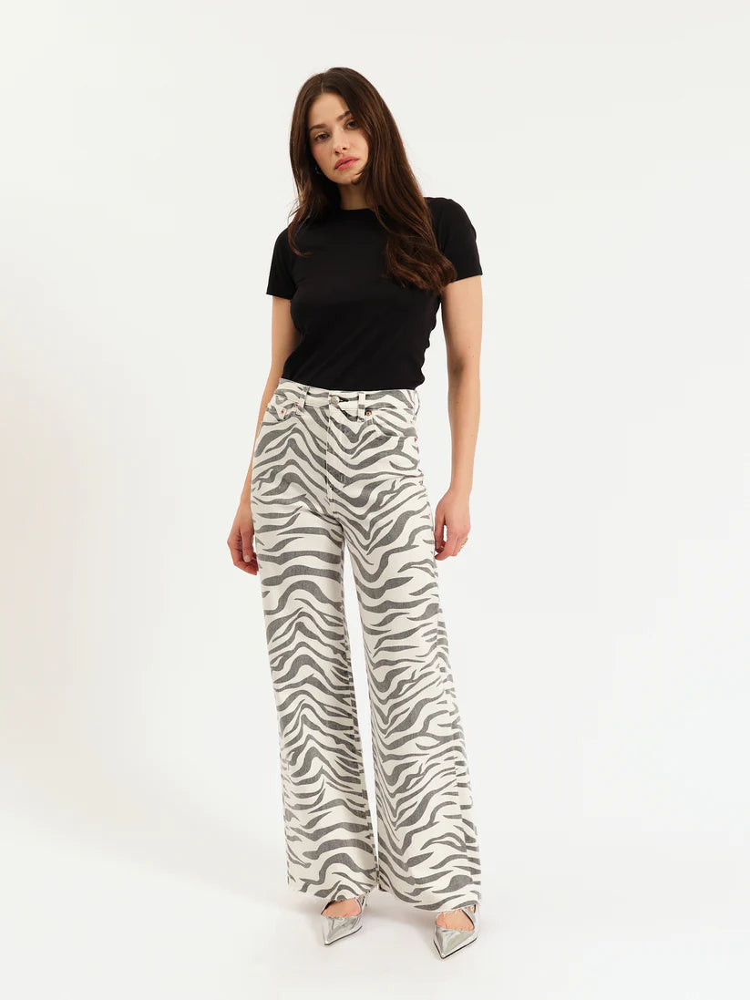 Far Out Zebra High Rise Wide Leg