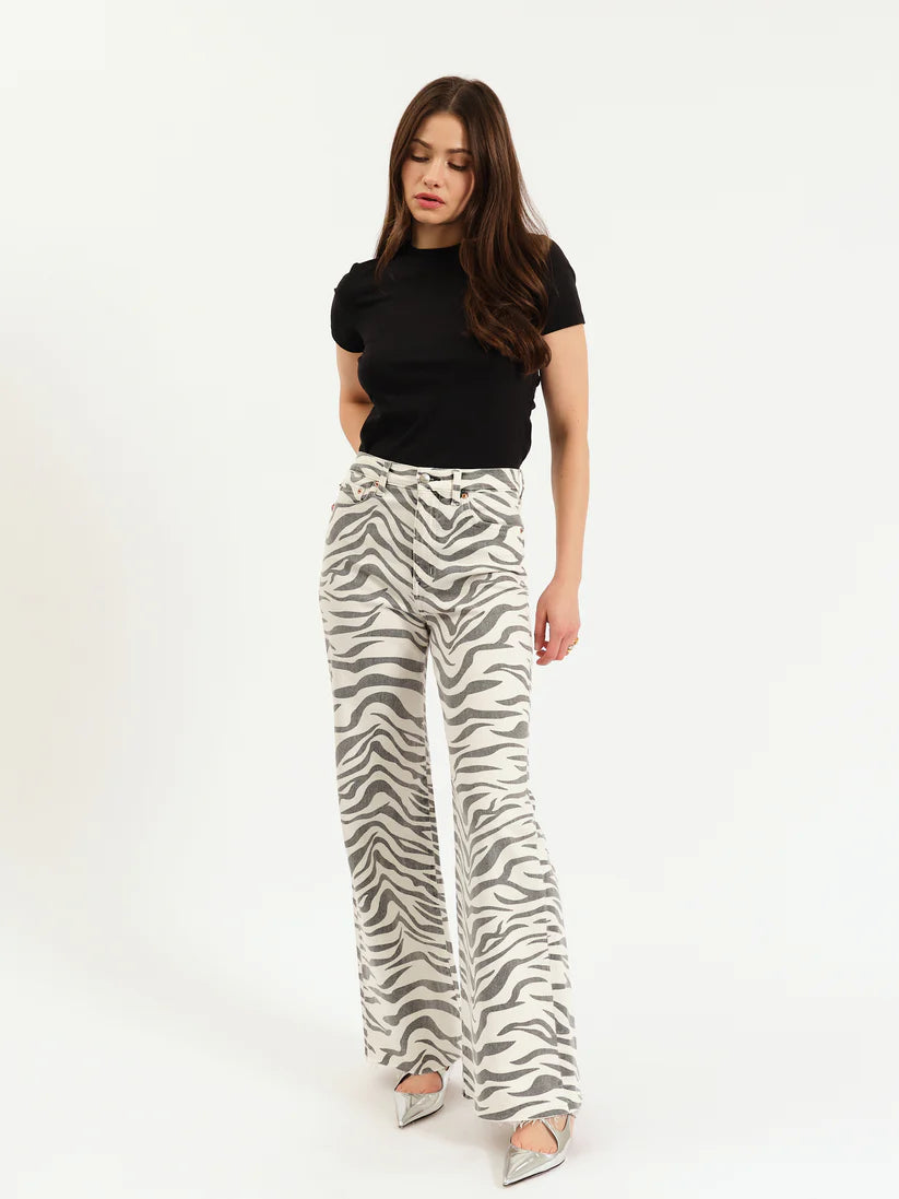 Far Out Zebra High Rise Wide Leg