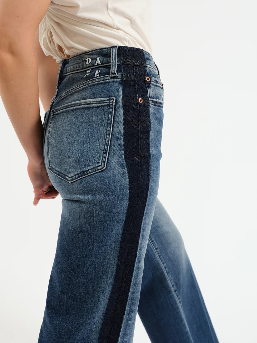 Tuxedo Stripe High Rise Wide Leg