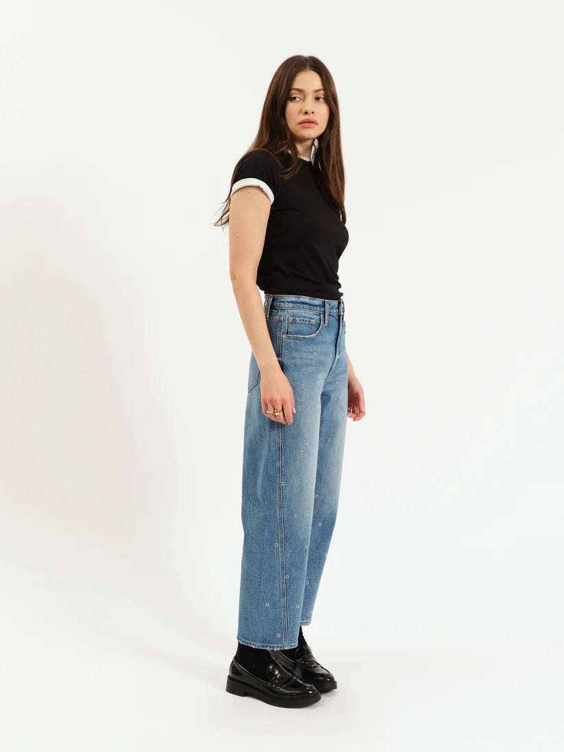 Westward Embellished Barrel Leg Jean