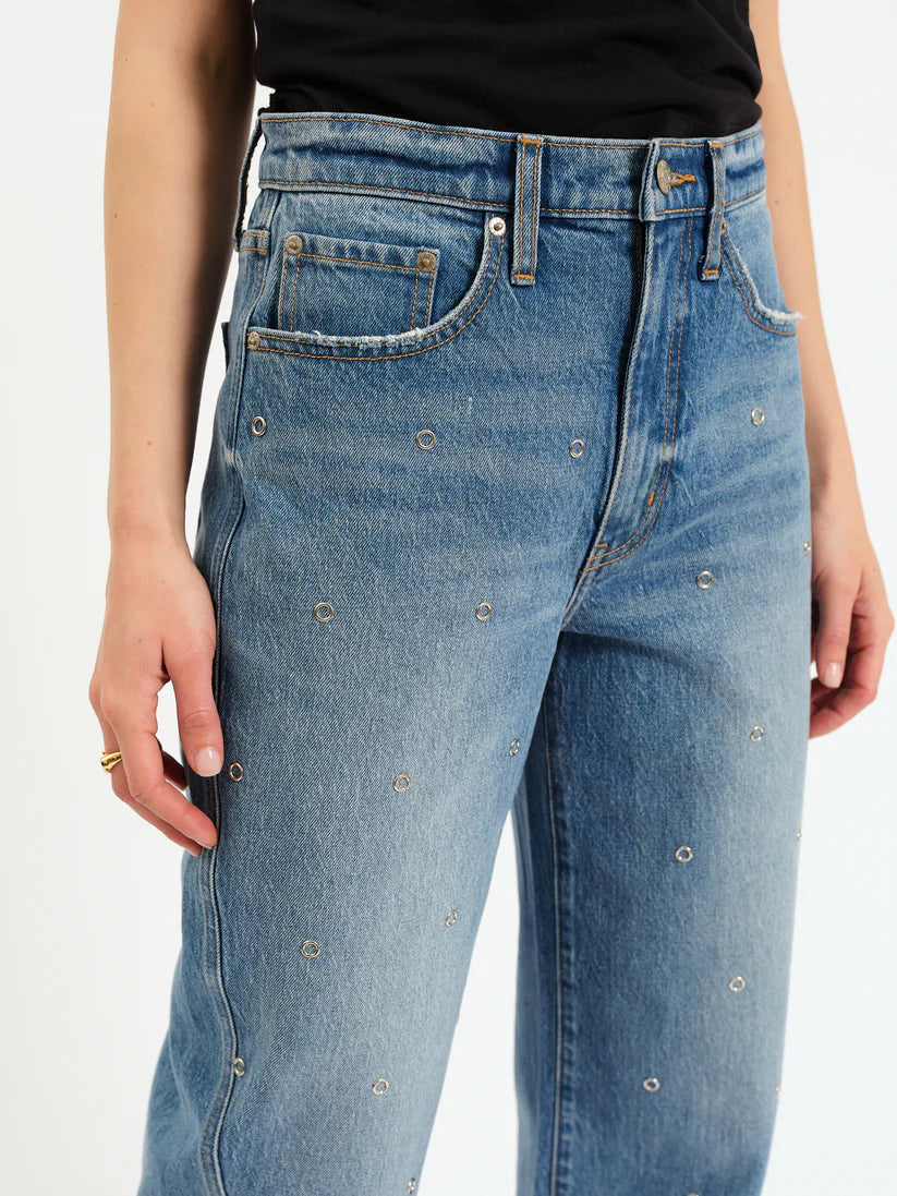 Westward Embellished Barrel Leg Jean