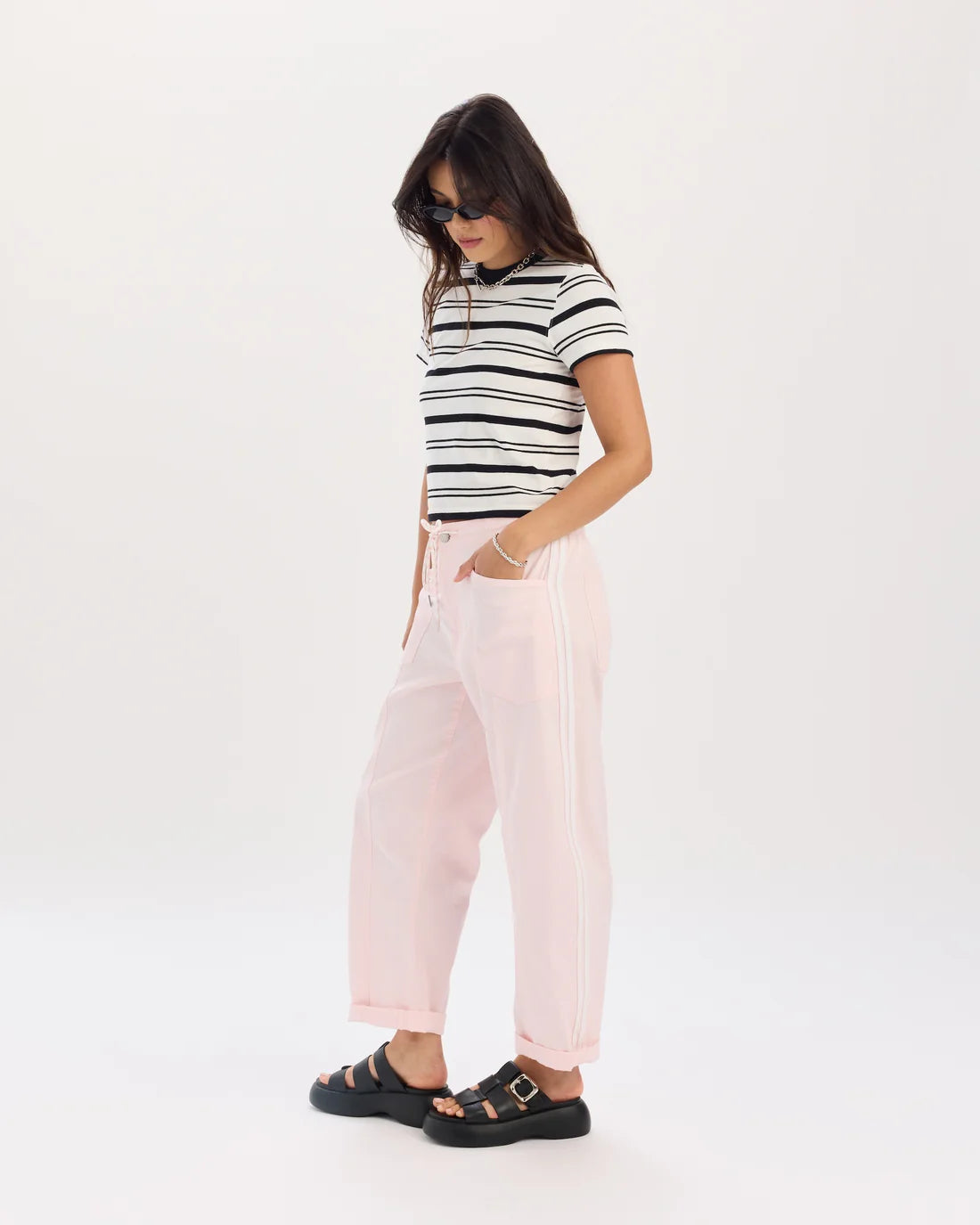 Villa Sport Stripe Drawstring Pant