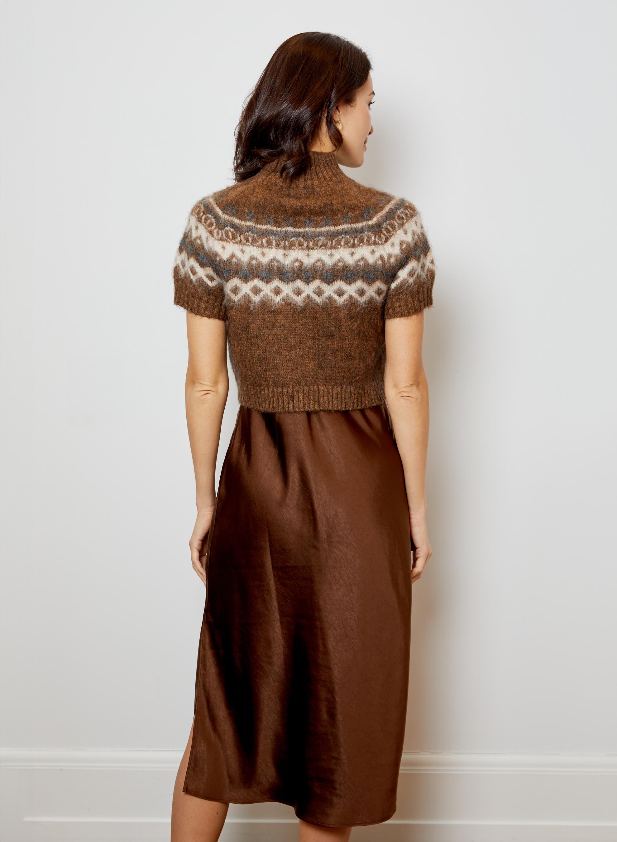 Satin Sweater Dress Combo