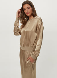 LULU SATIN SWEATSHIRT