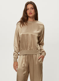 LULU SATIN SWEATSHIRT