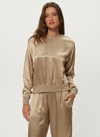 LULU SATIN SWEATSHIRT