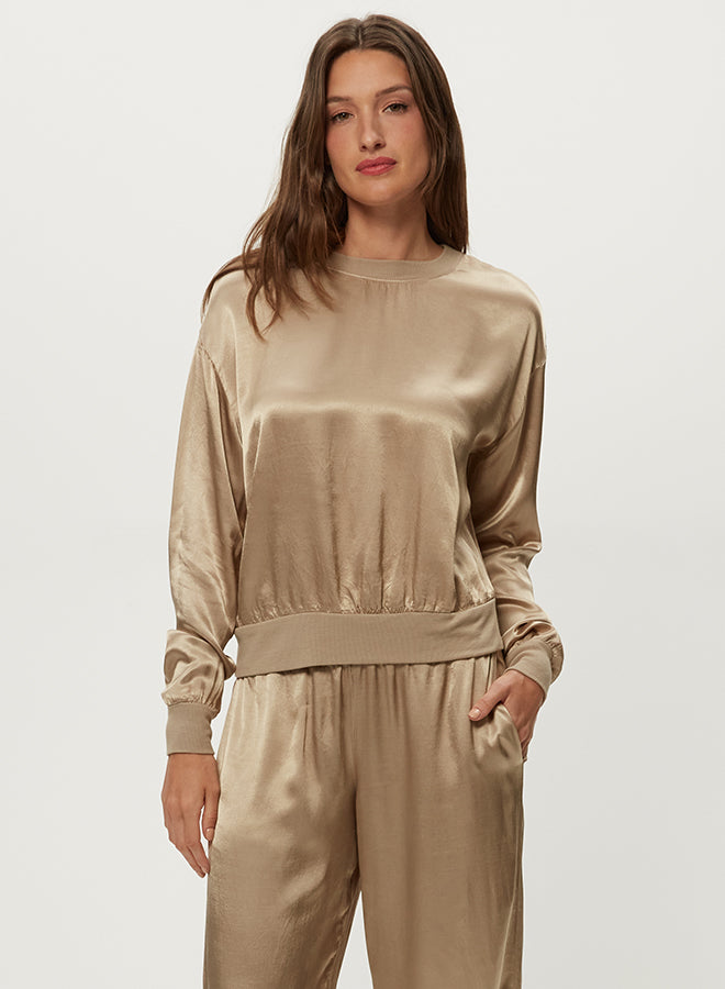 LULU SATIN SWEATSHIRT
