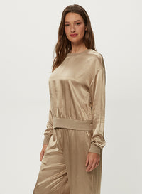 LULU SATIN SWEATSHIRT