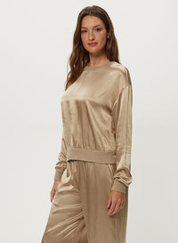 LULU SATIN SWEATSHIRT