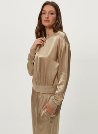 LULU SATIN SWEATSHIRT