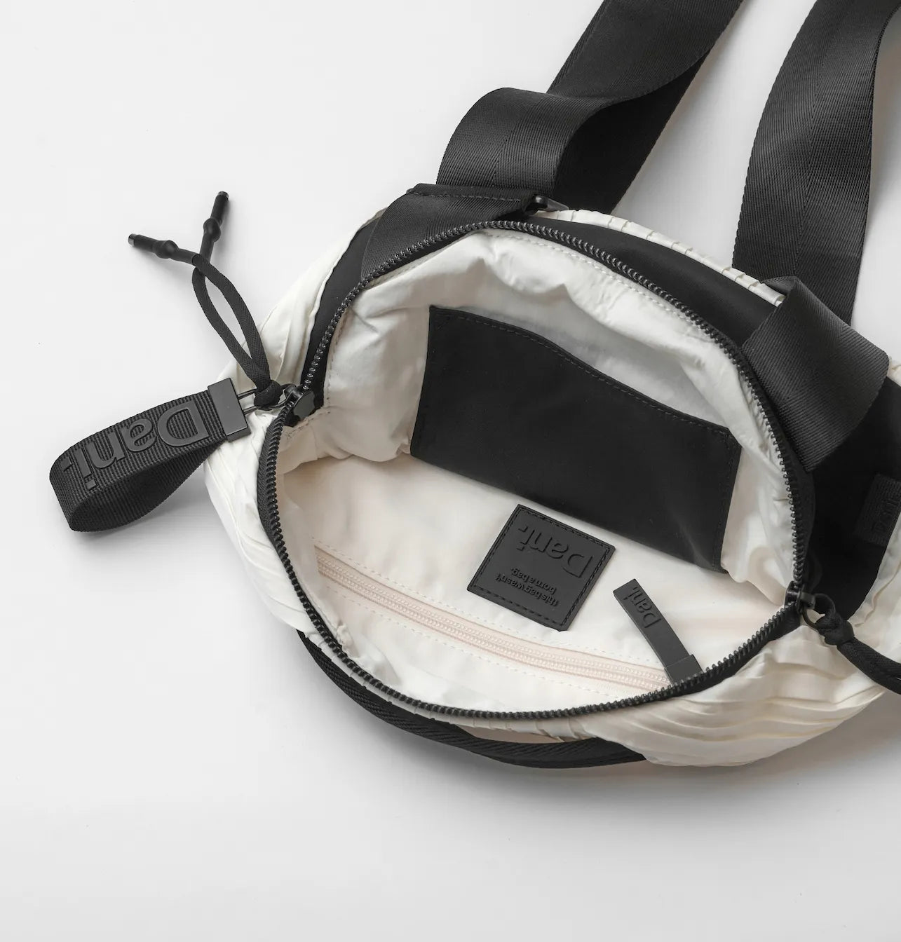 Frankie Crossbody Bag - Pleated White