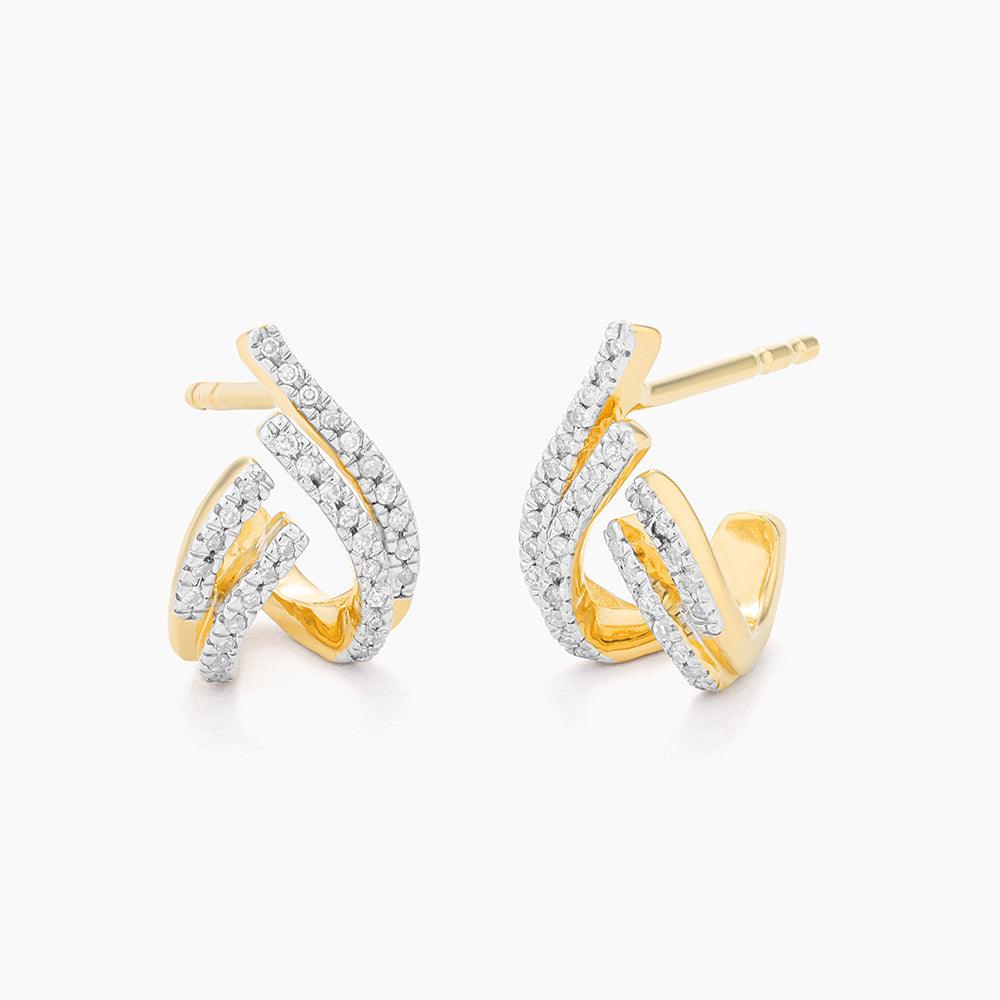 Around the Bend Diamond Earrings