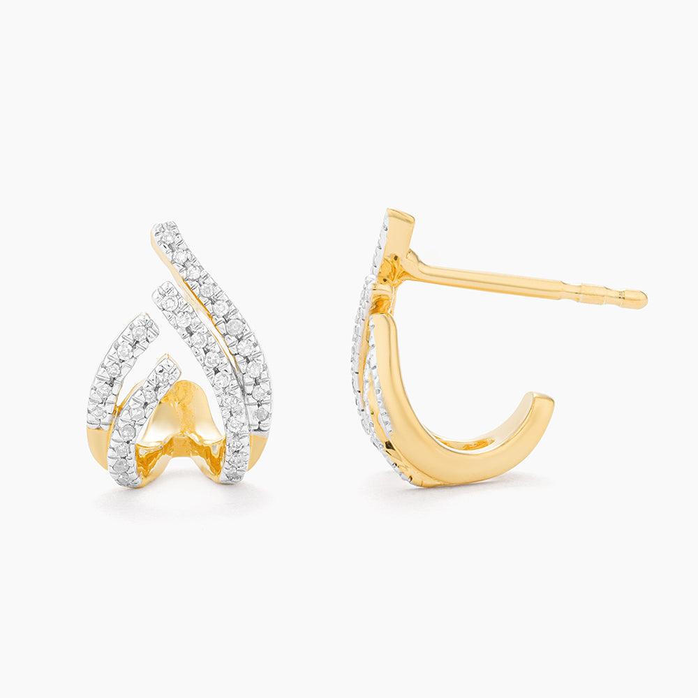 Around the Bend Diamond Earrings