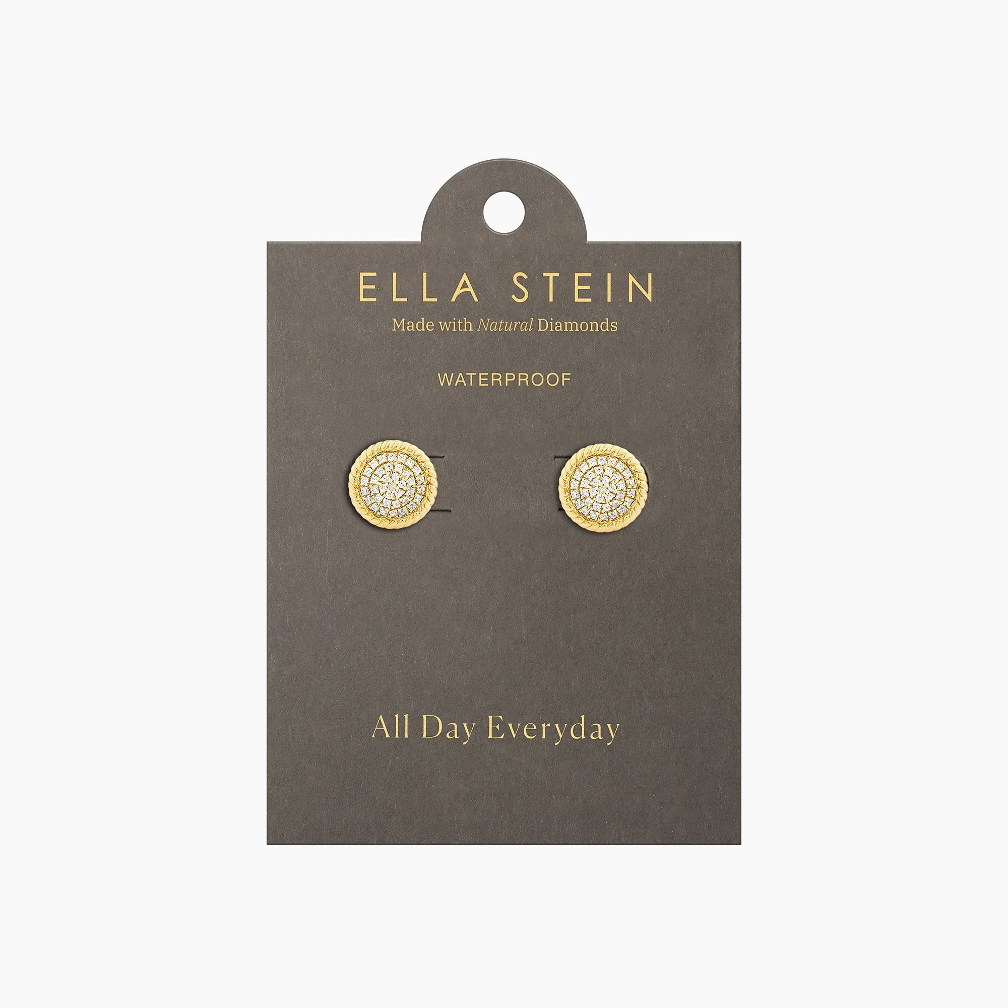 Diamond Circle Rope Stud Earrings