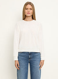 JULIANA CREW NECK RIB MIX TOP