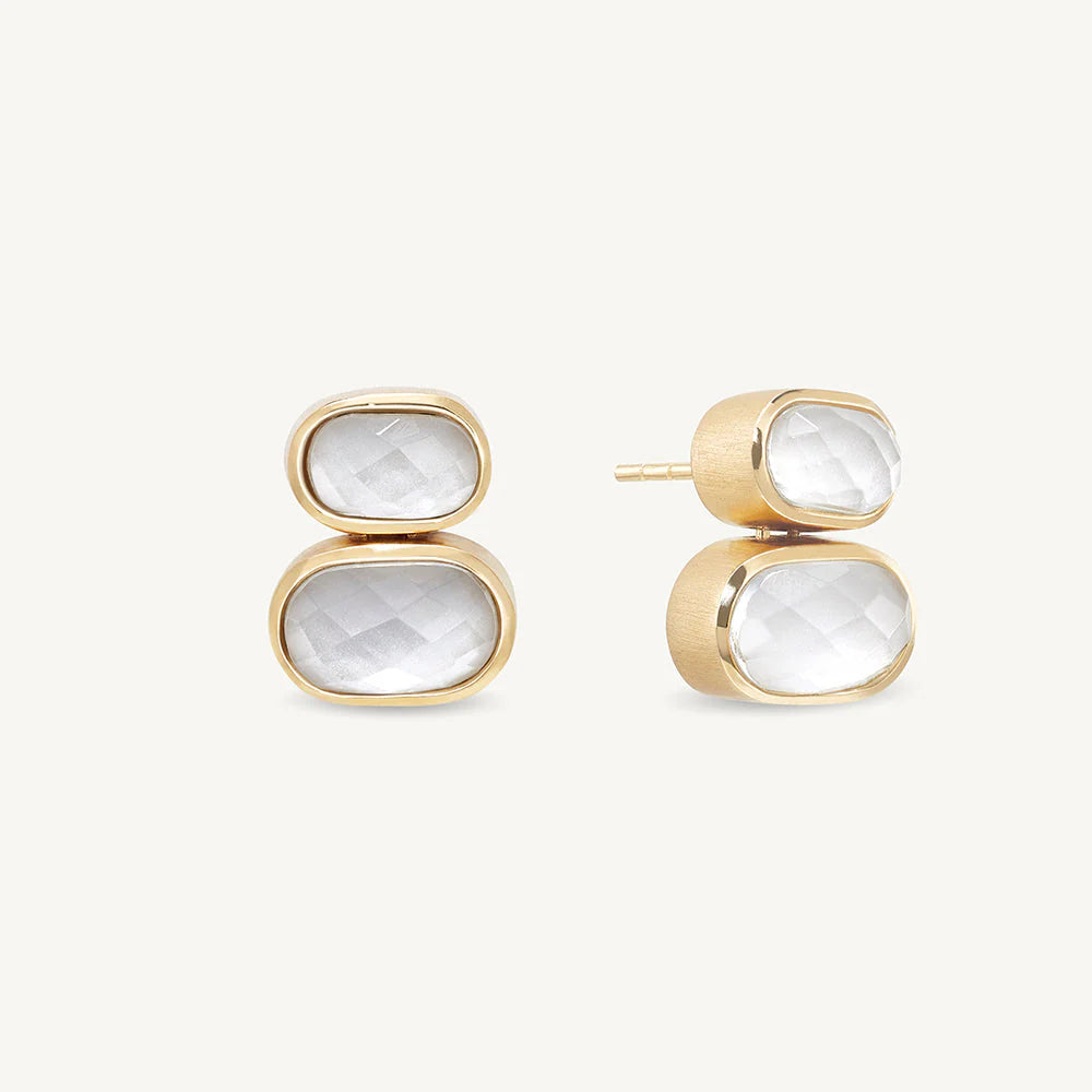 Mercer Double Gemstone Drop Earrings