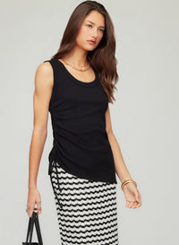 Tia Side-Shirred Tank