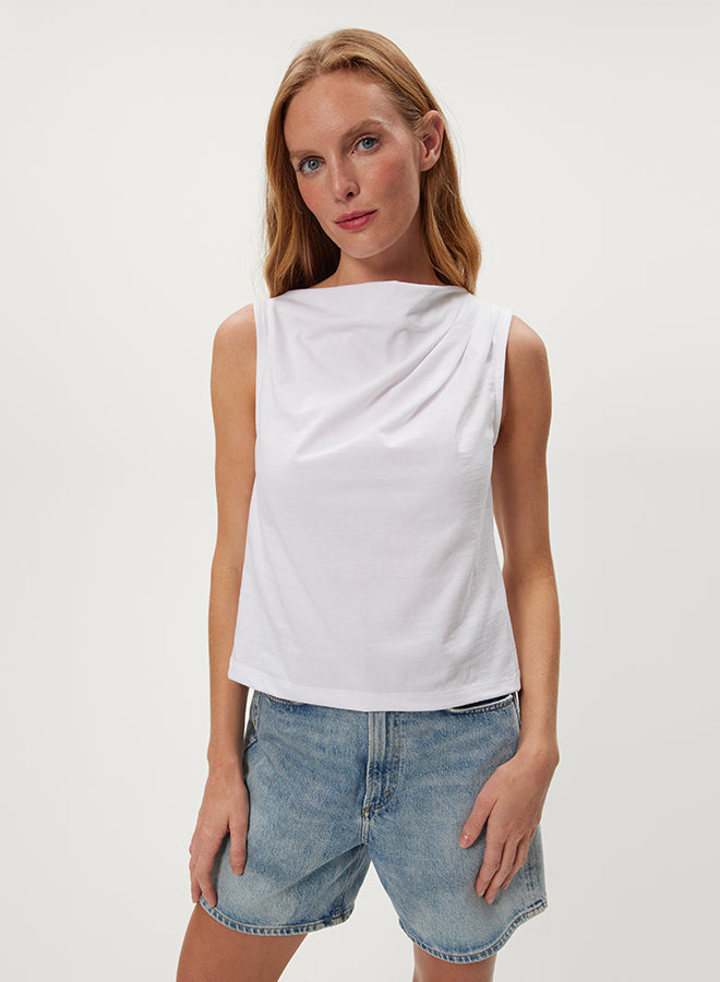AMIRA ASYM PLEATED TOP