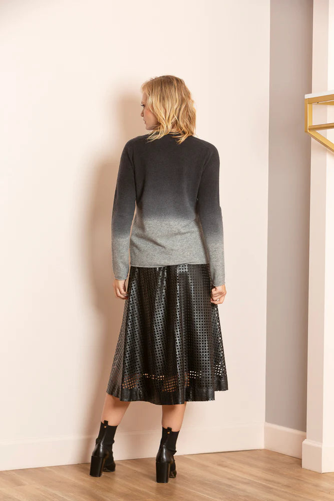 Perforated Leather Skirt