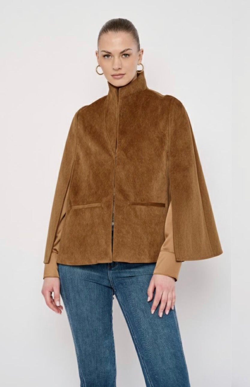 Camel Suede Cape