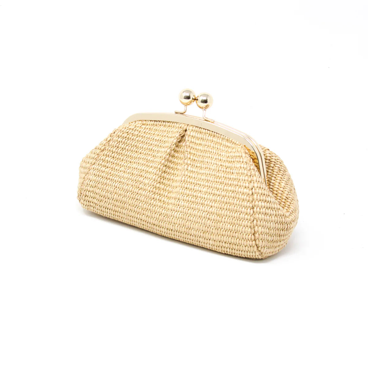 Italian Raffia Clutch Crossbody