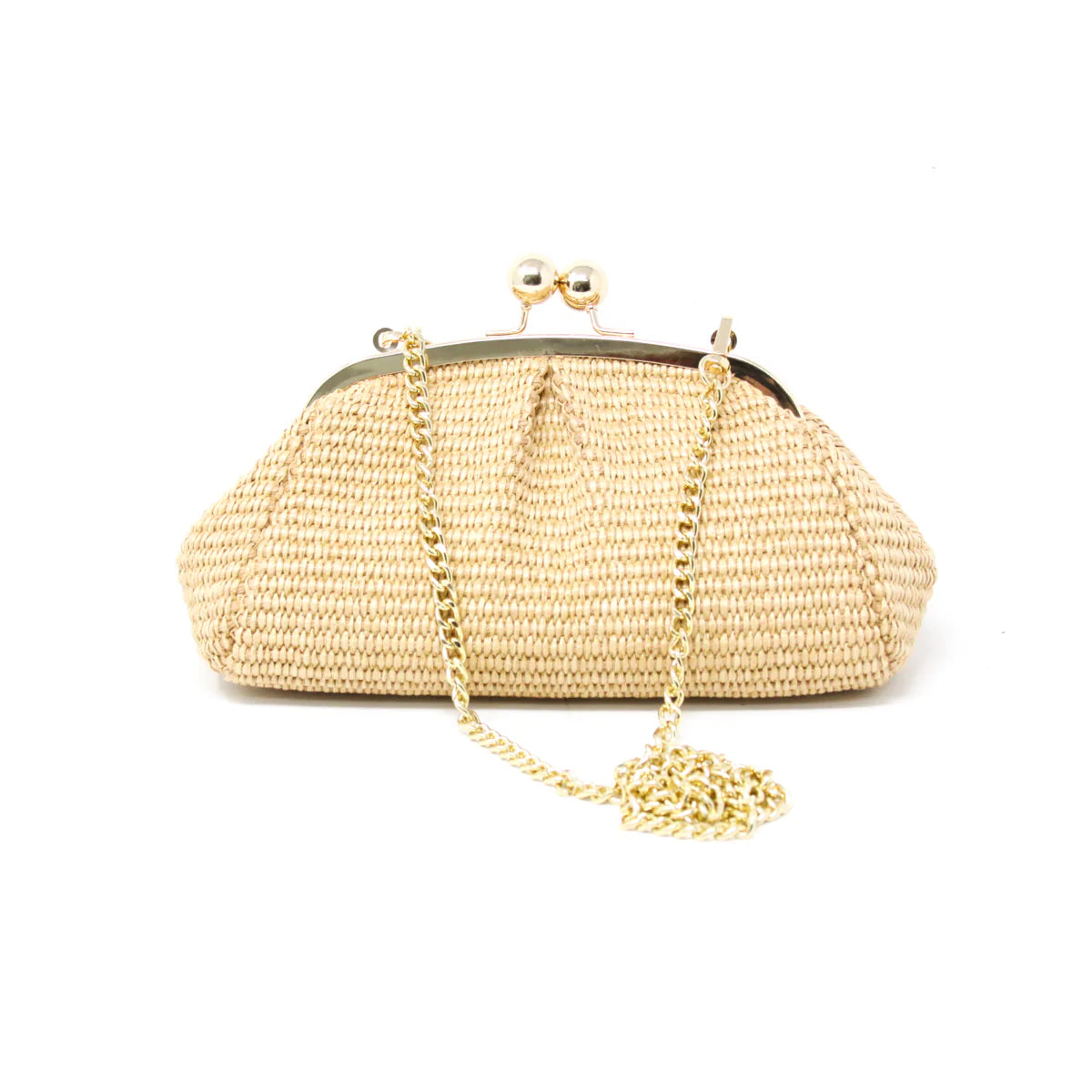 Italian Raffia Clutch Crossbody