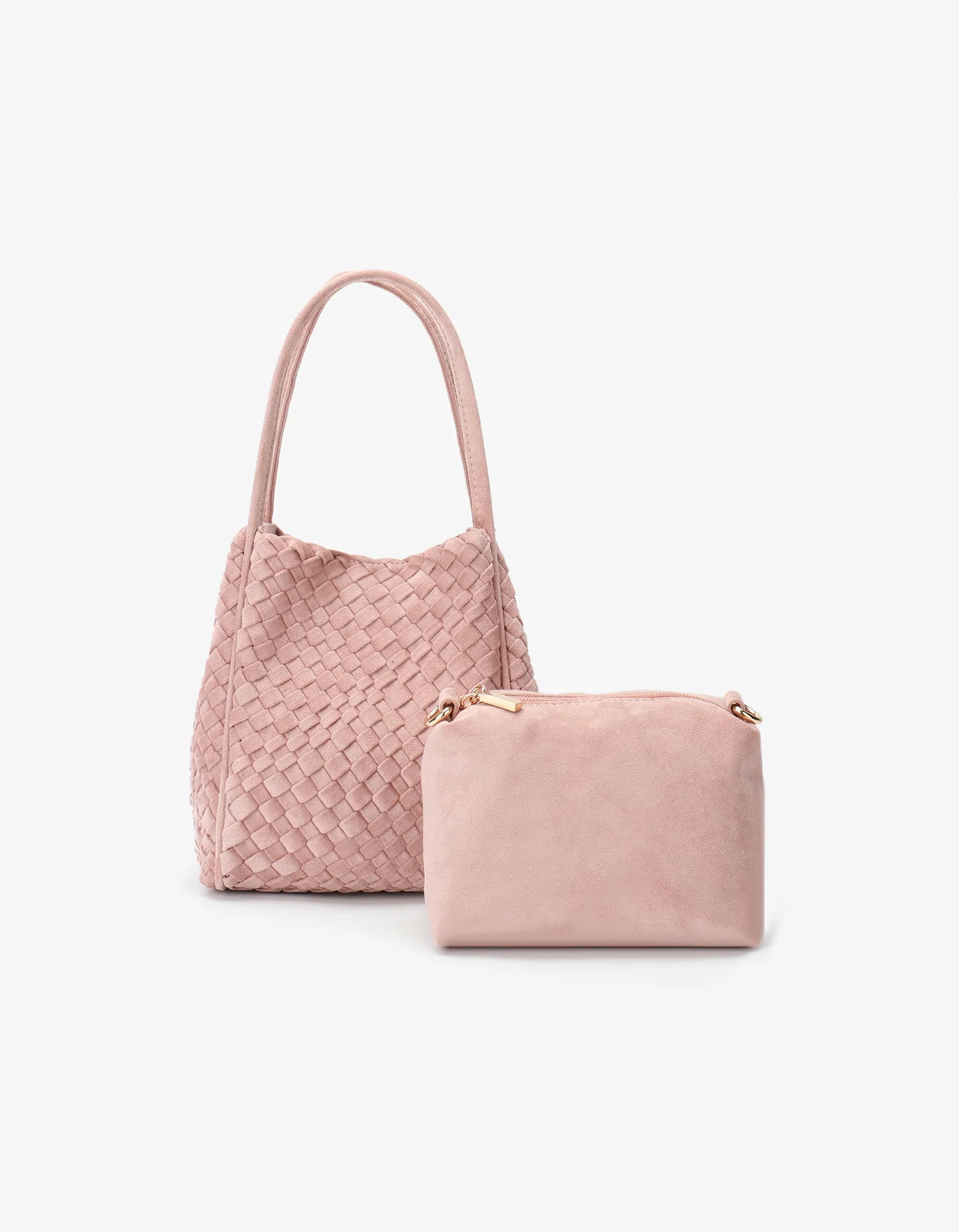 Hollace Woven Suede Mini Tote