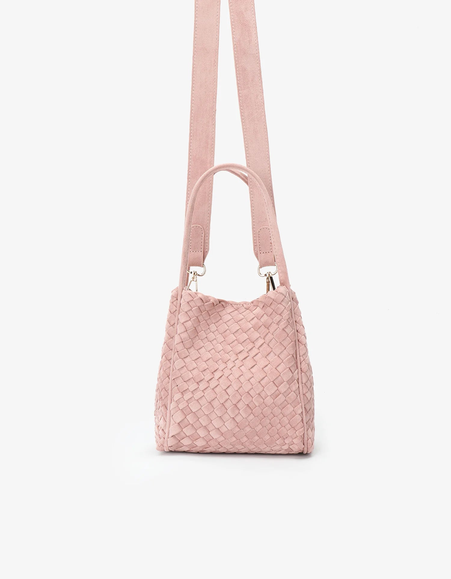 Hollace Woven Suede Mini Tote