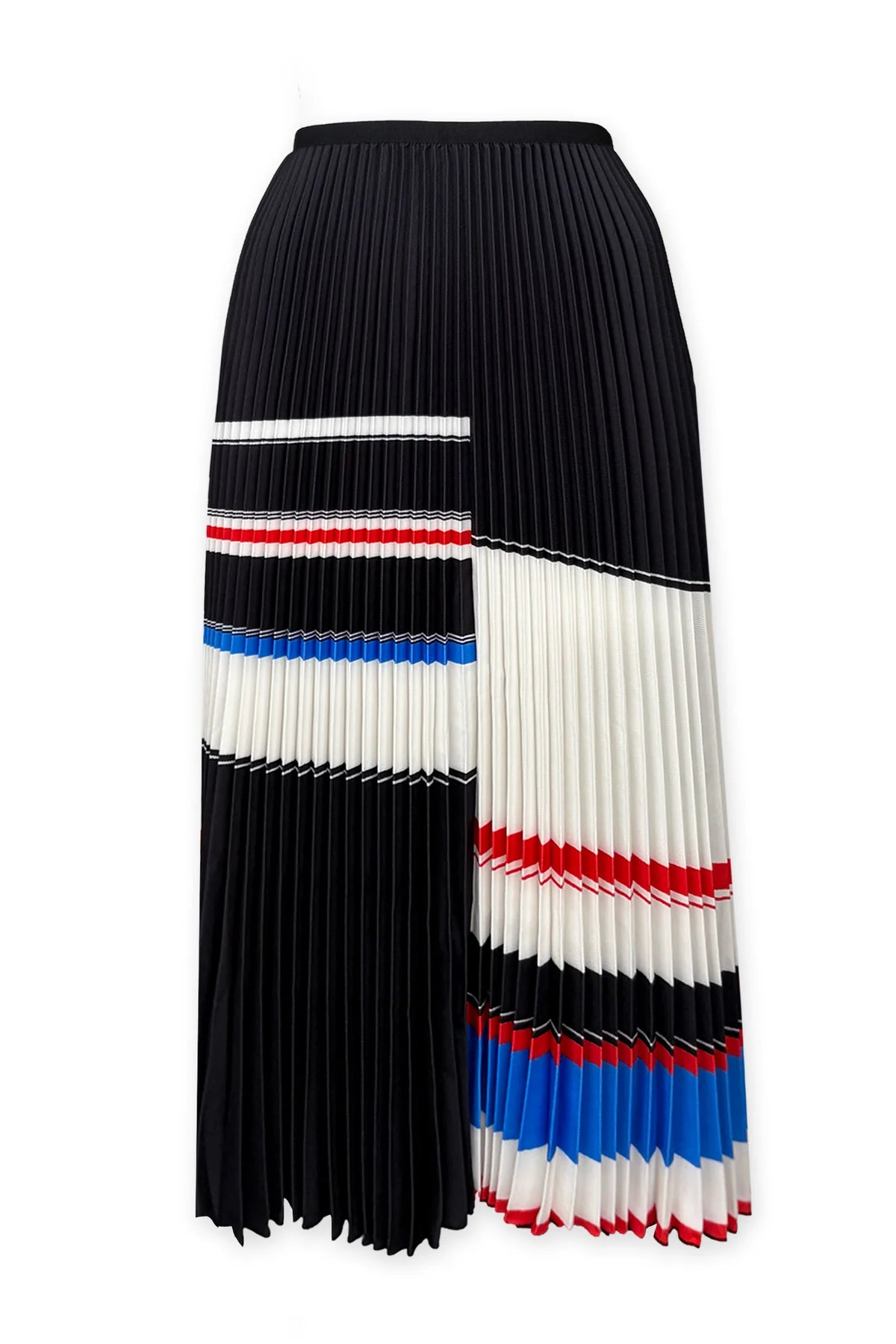 Peggy Stripe Pleated Maxi Skirt