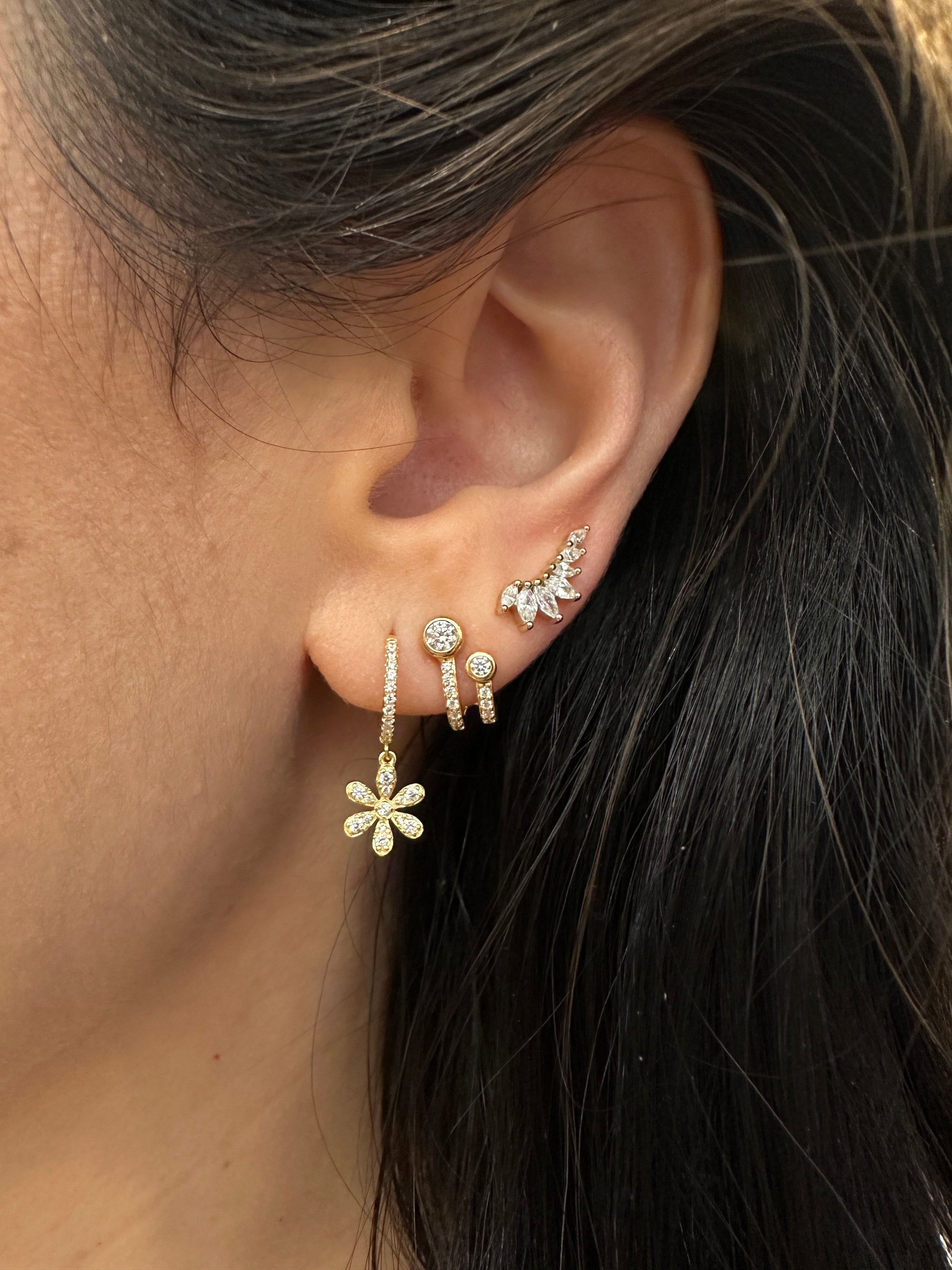 Marquis Climber Earrings