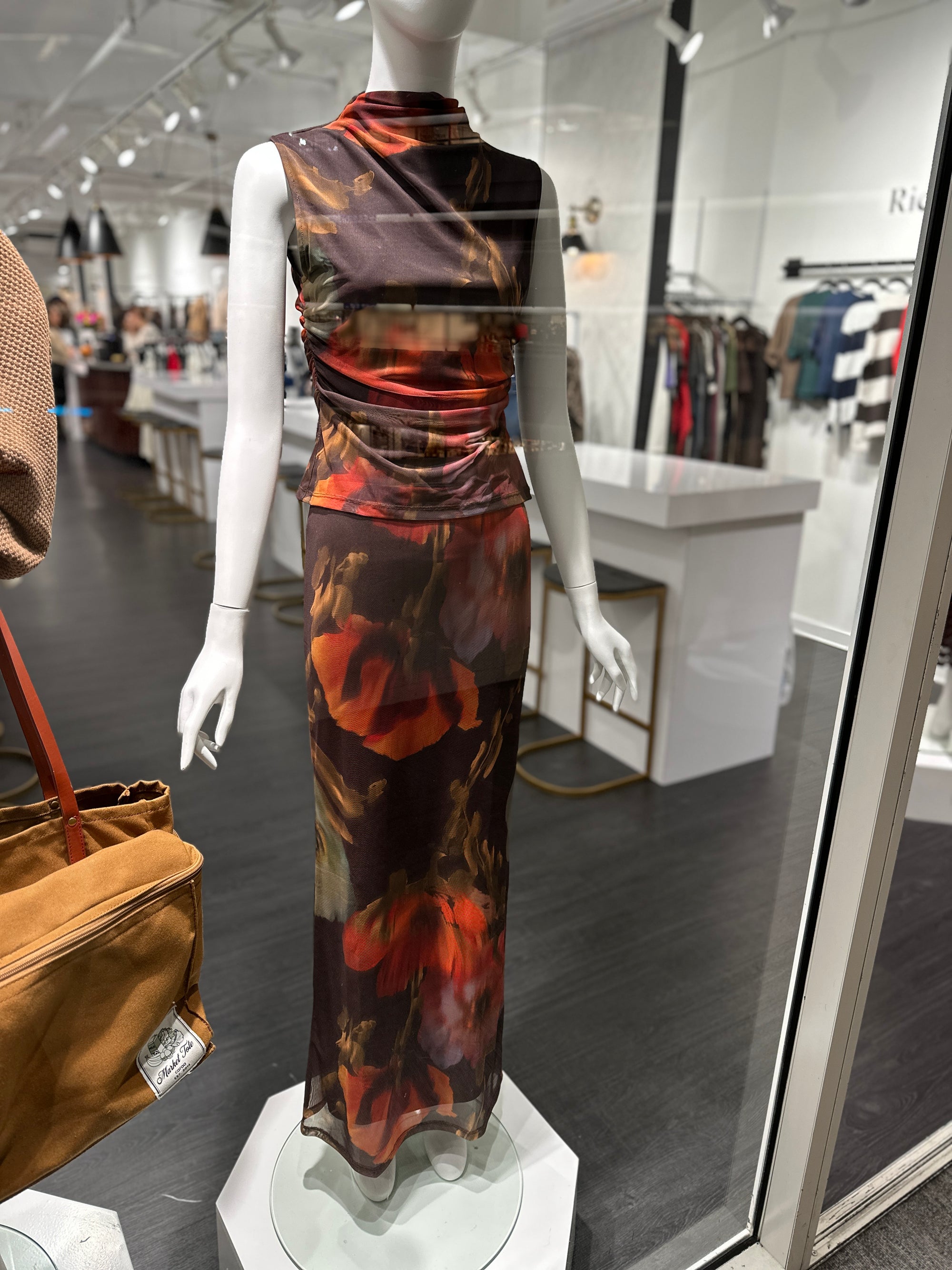 Mesh Floral Skirt