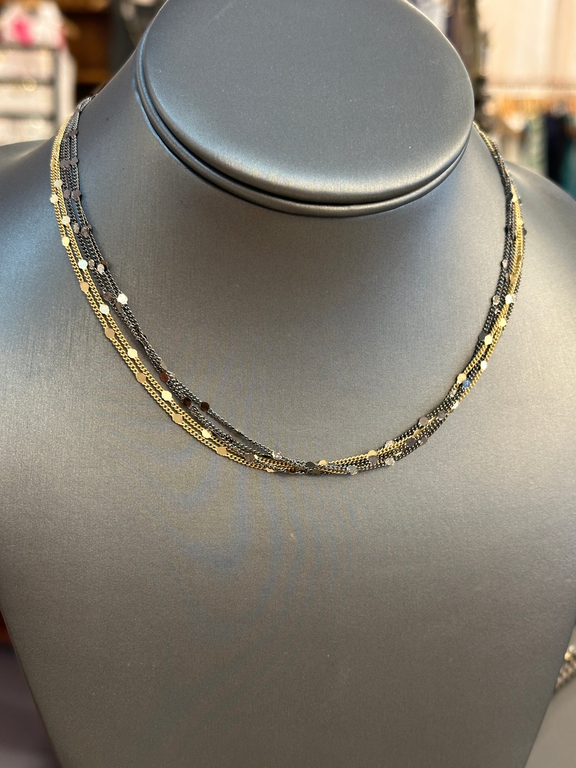Multi Dot Chain Necklace