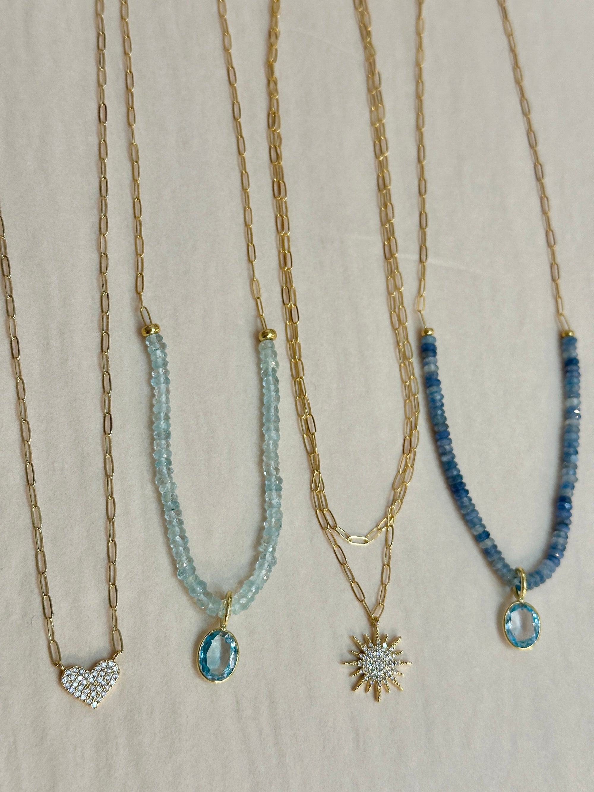 Sunburst Charm Layered Necklace